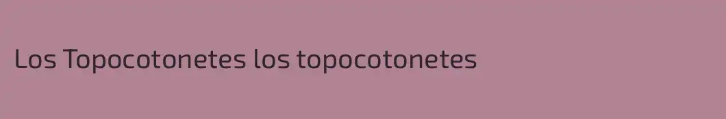 Los Topocotonetes los topocotonetes